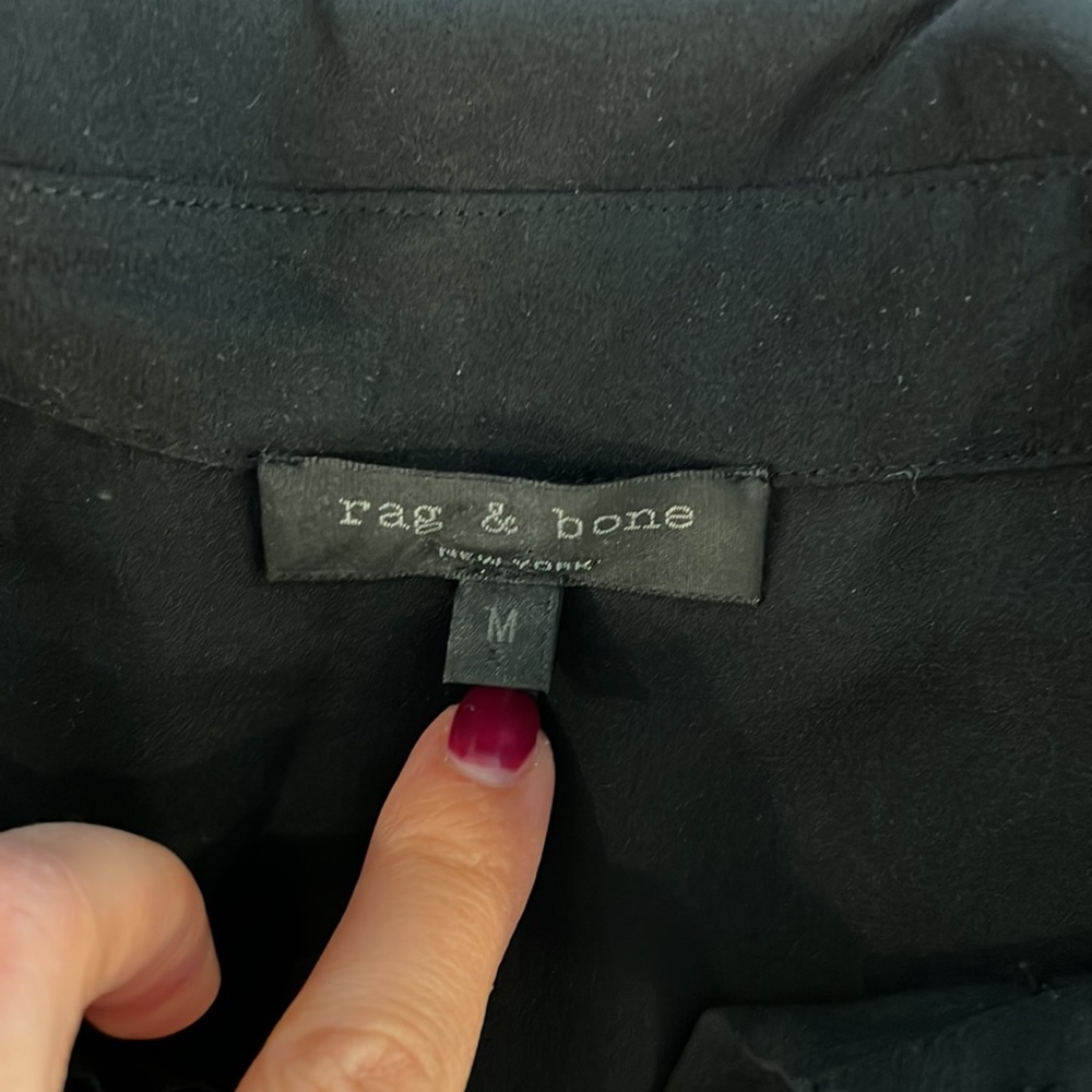 Rag & Bone Silk Tunic Style Top With Open Stitch … - image 5